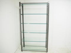 Industrial Shelves, Steel and Tempered Glass, 2000s