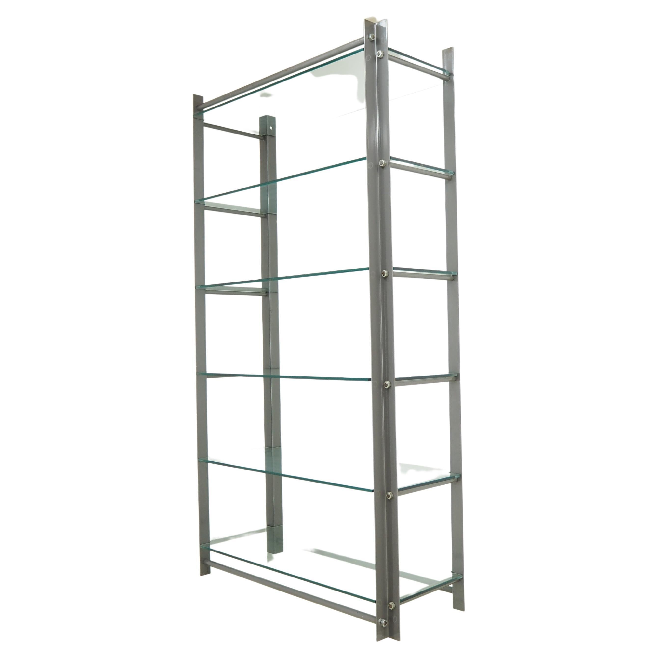 Industrial Shelves, Steel and Tempered Glass, 2000s
