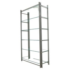 Industrial Shelves, Steel and Tempered Glass, 2000s