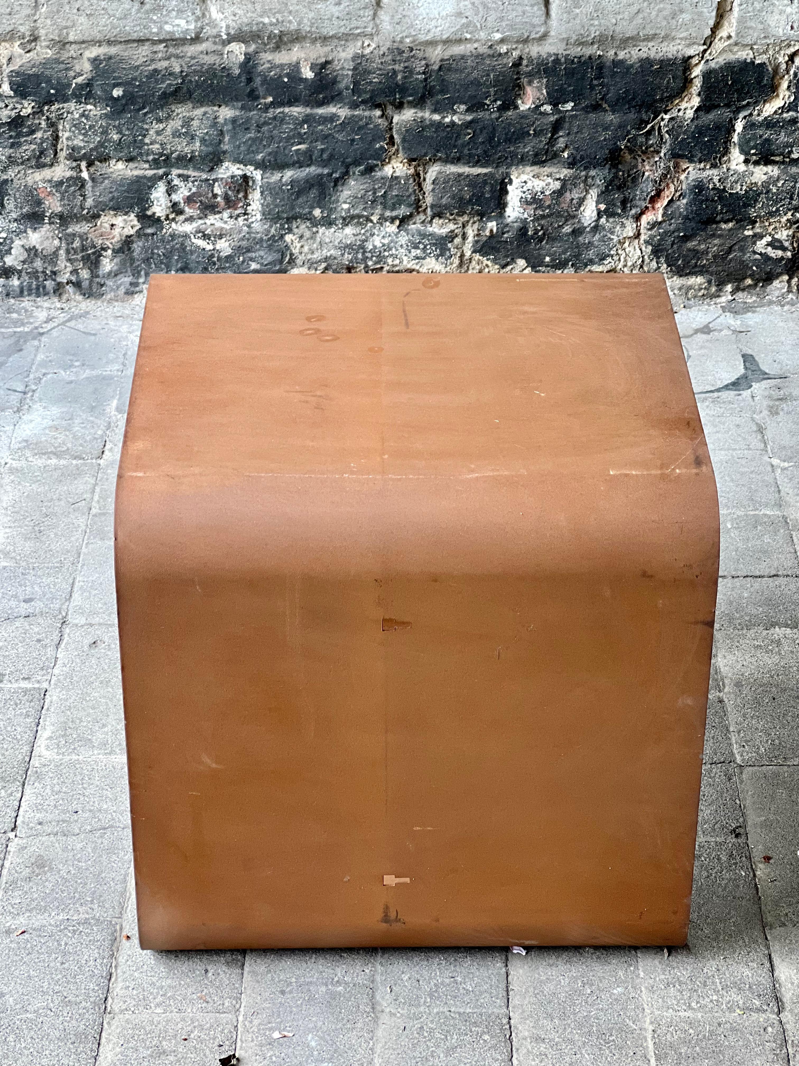 Industrial Side Table in Corten Steel, Brussels, 1974 For Sale 2