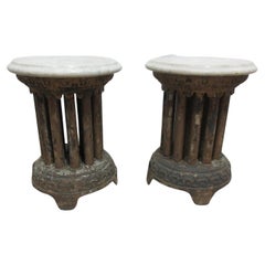 Antique Industrial Side Tables