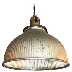 Industrial Silver X-Ray Mercury Glass Dome Pendant Light