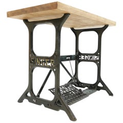 Industrial Singer Engineers Machinists Desk Table Bench Vintage Midcentury