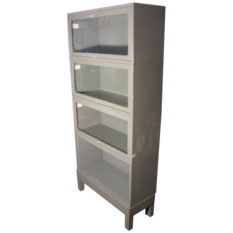 Steel Stacking Barrister Bookcase, Steel Barrister Bookcase
