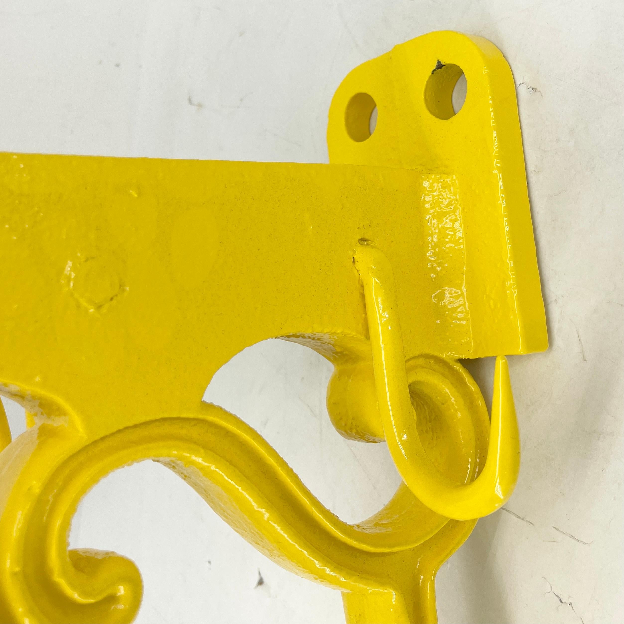 Industrial Size Kitchen Meat Hook in Bright Sunshine Yellow For Sale 3