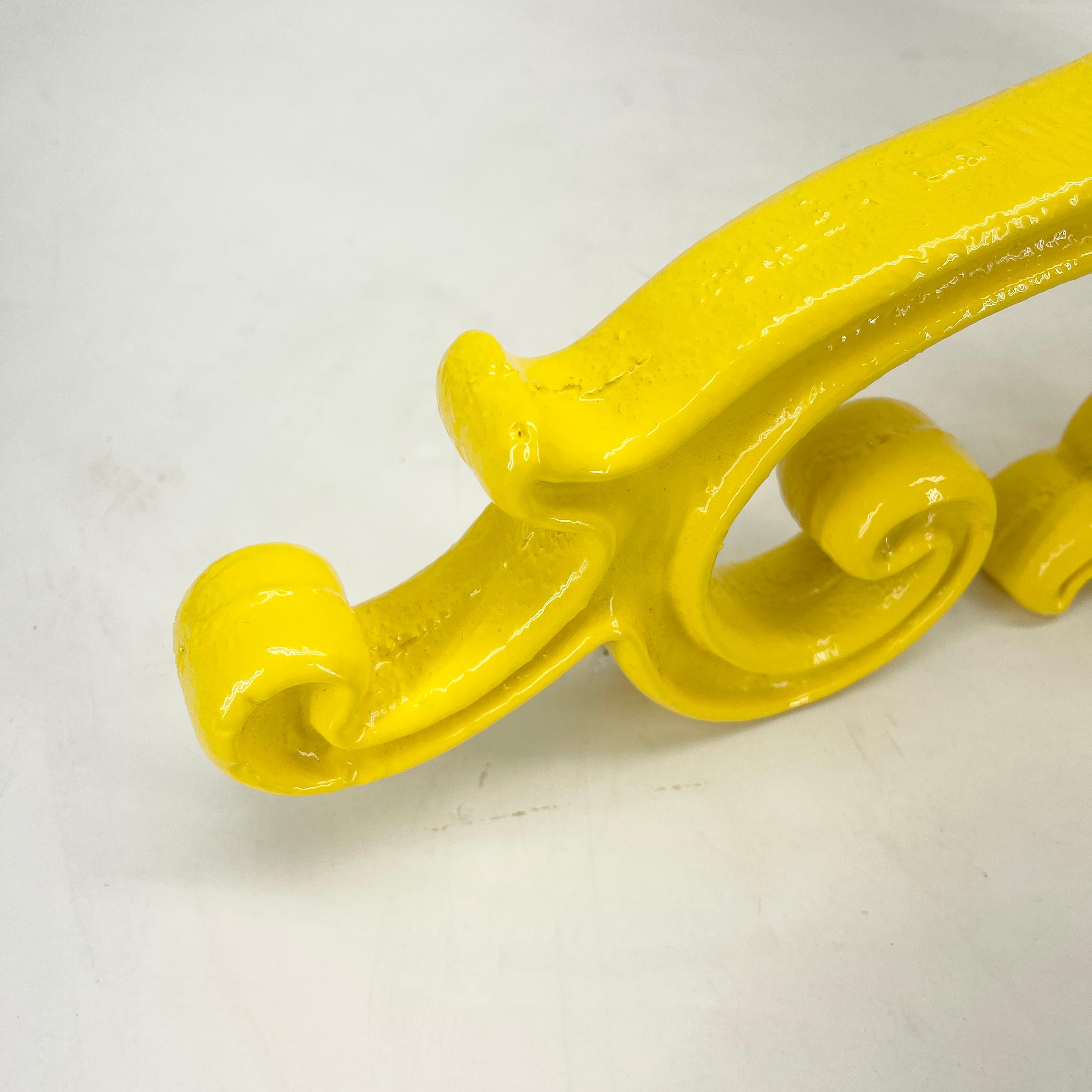Industrial Size Kitchen Meat Hook in Bright Sunshine Yellow For Sale 4