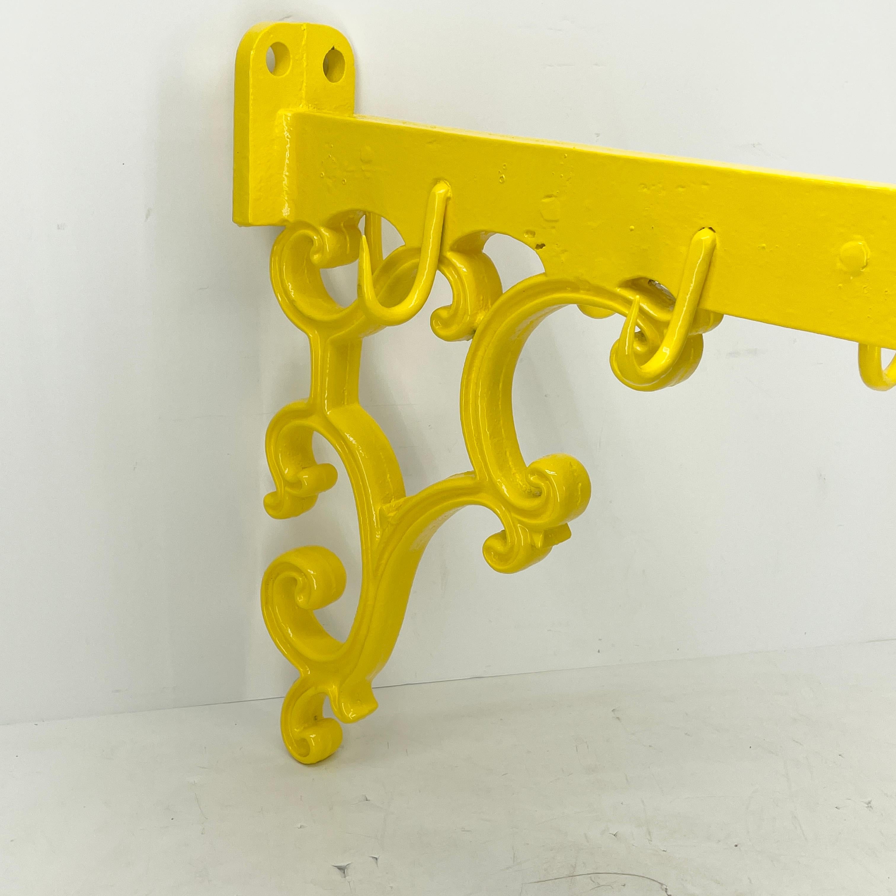 Industrial Size Kitchen Meat Hook in Bright Sunshine Yellow For Sale 6