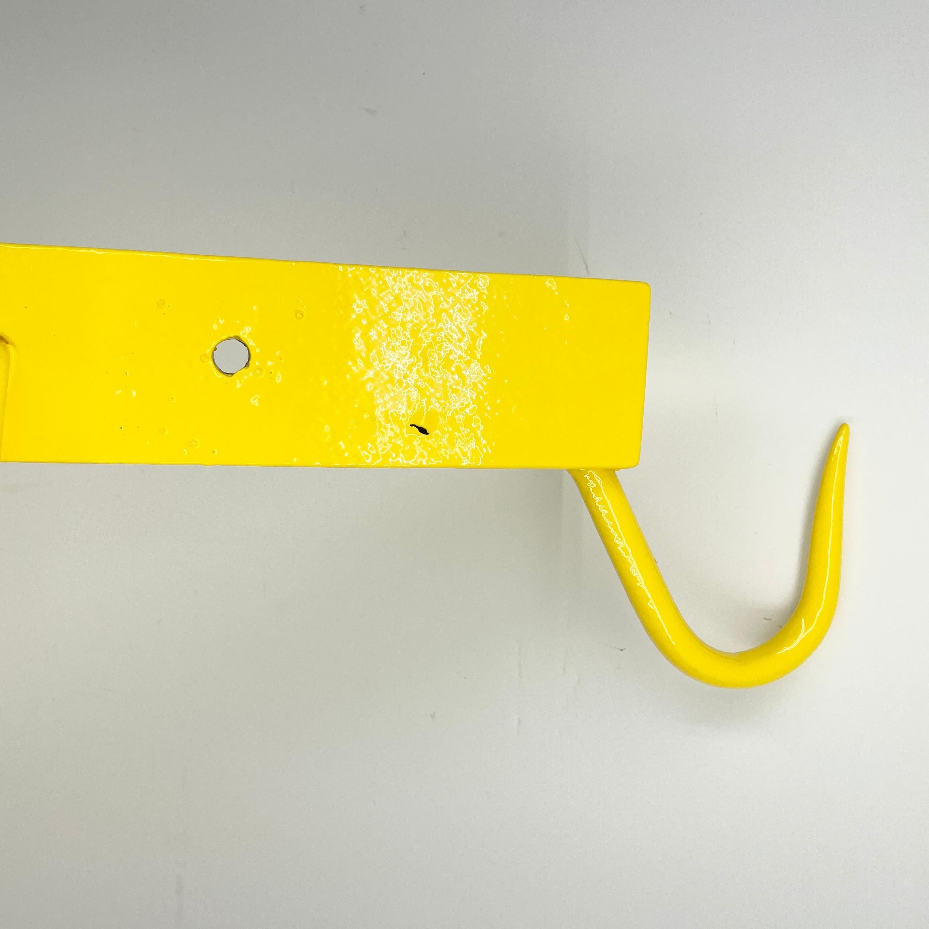Industrial Size Kitchen Meat Hook in Bright Sunshine Yellow In Good Condition For Sale In Haddonfield, NJ