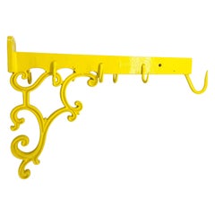 Vintage Industrial Size Kitchen Meat Hook in Bright Sunshine Yellow