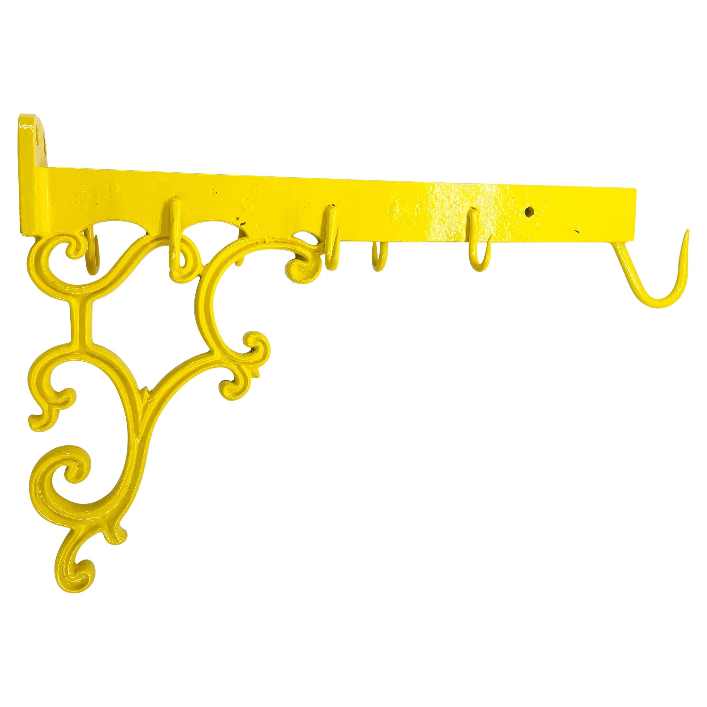 Industrial Size Kitchen Meat Hook in Bright Sunshine Yellow