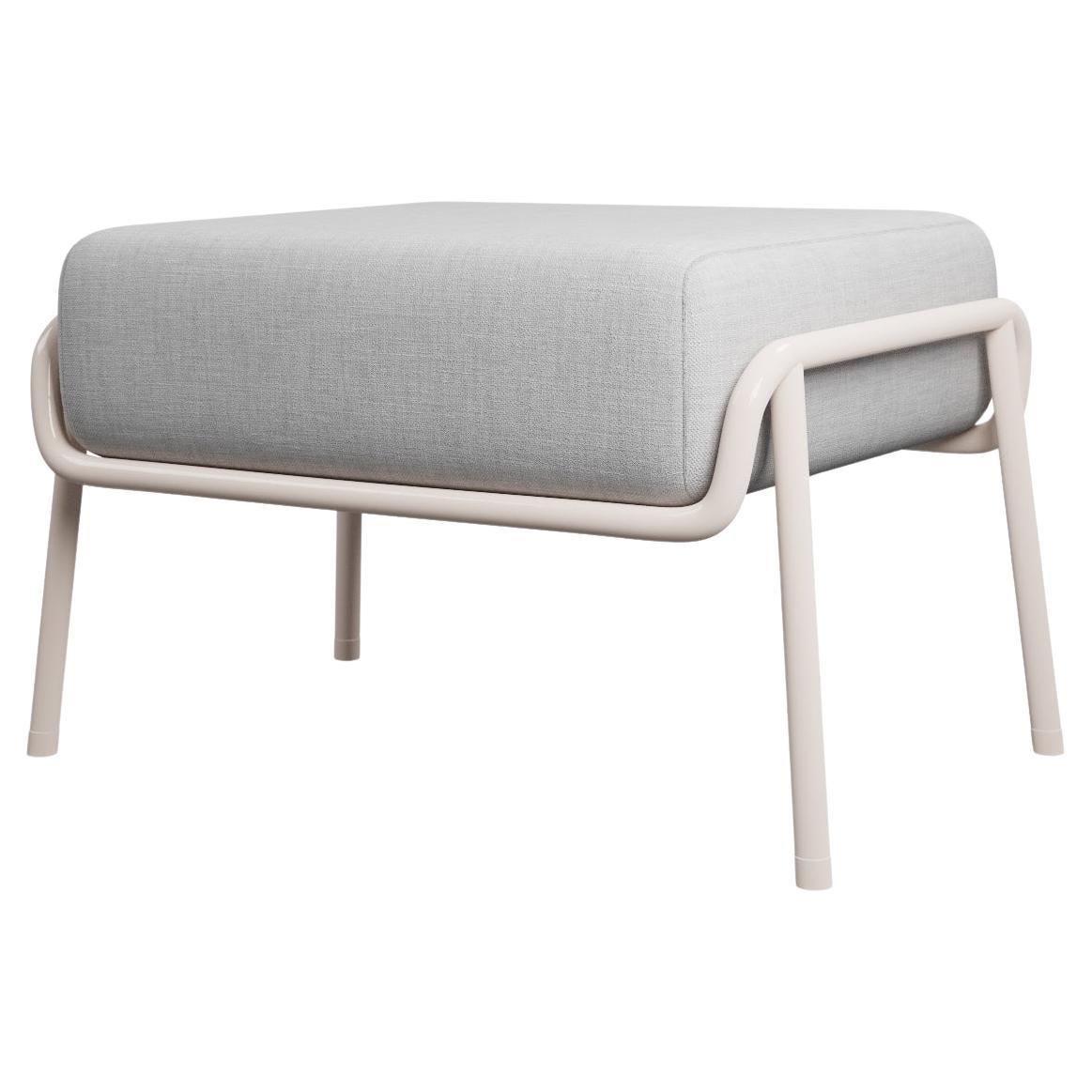 Industrial Skin Powder Finish Ottoman DUV Cream fabric handcrafted by Murmurio