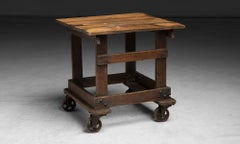 Industrial Slatted Table, England 1950