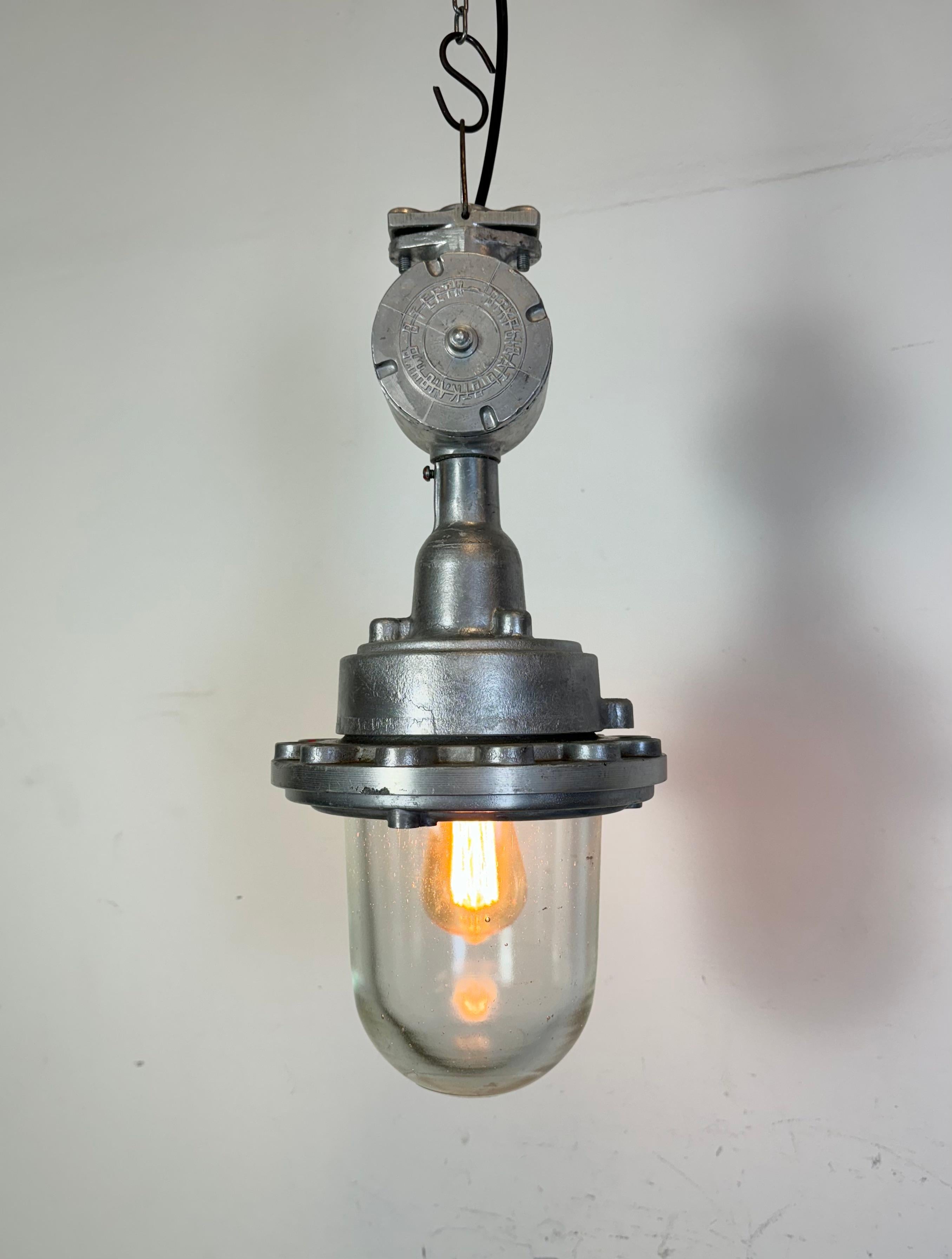 Industrial Soviet Aluminium Factory Pendant Lamp, 1960s For Sale 4