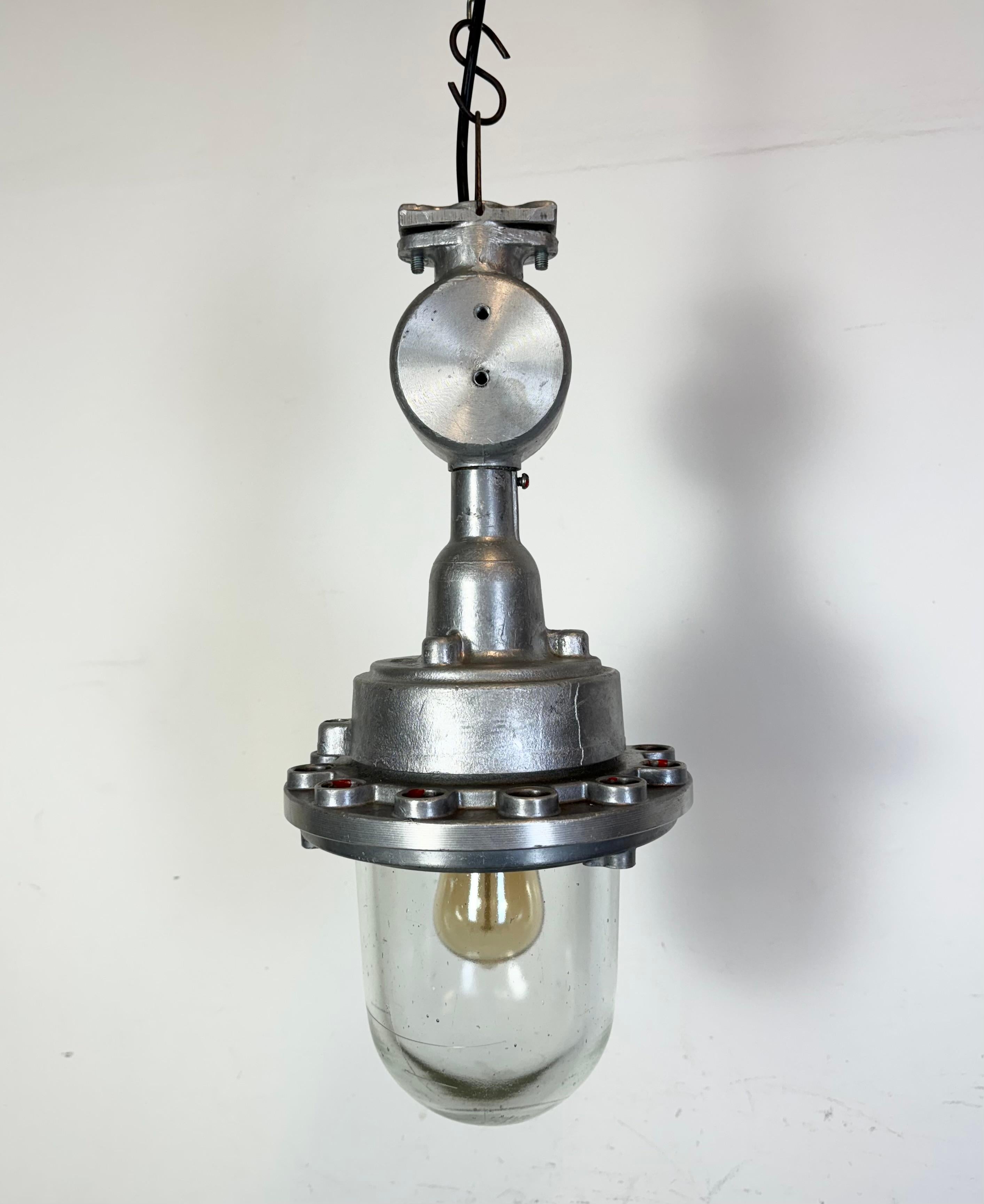 Industrial Soviet Aluminium Factory Pendant Lamp, 1960s For Sale 10