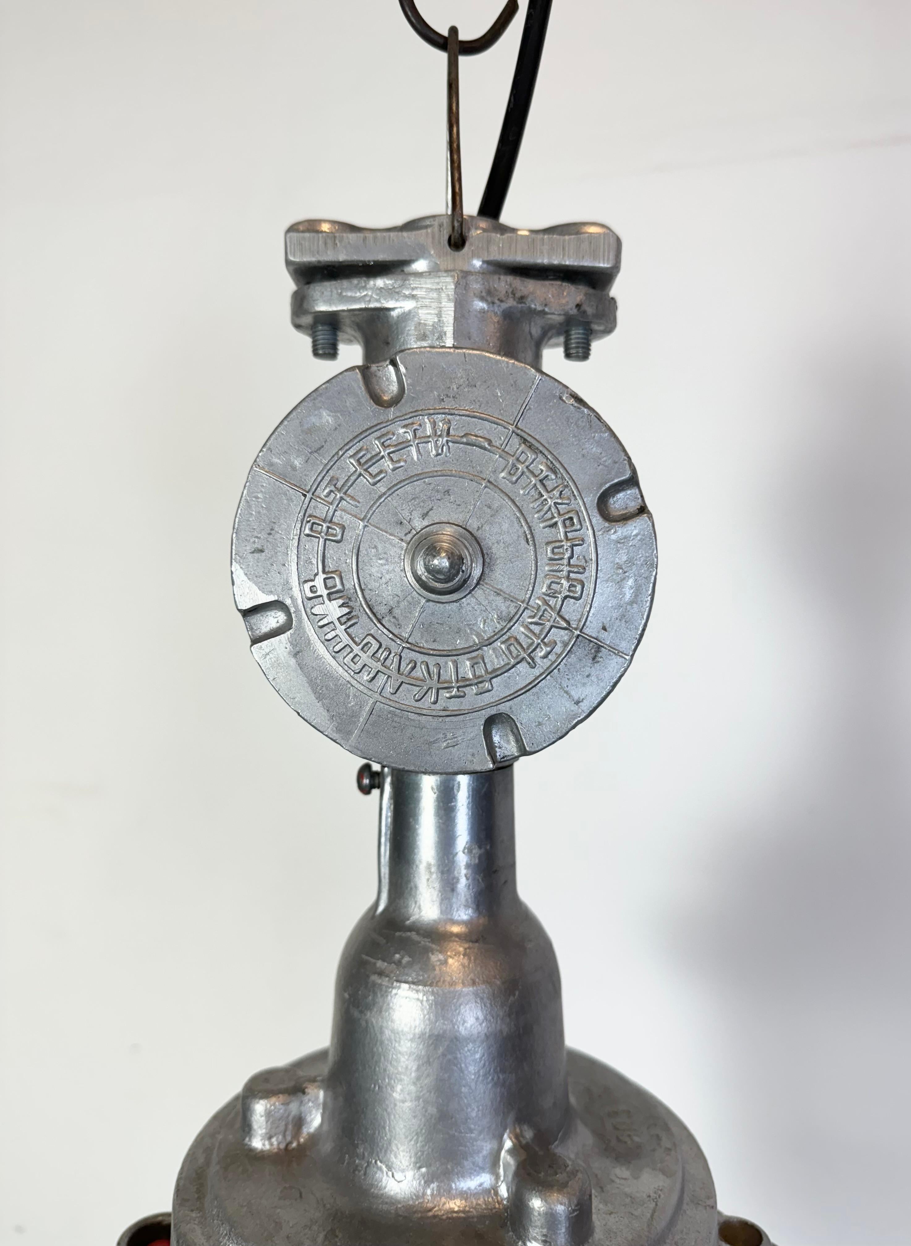20th Century Industrial Soviet Aluminium Factory Pendant Lamp, 1960s For Sale
