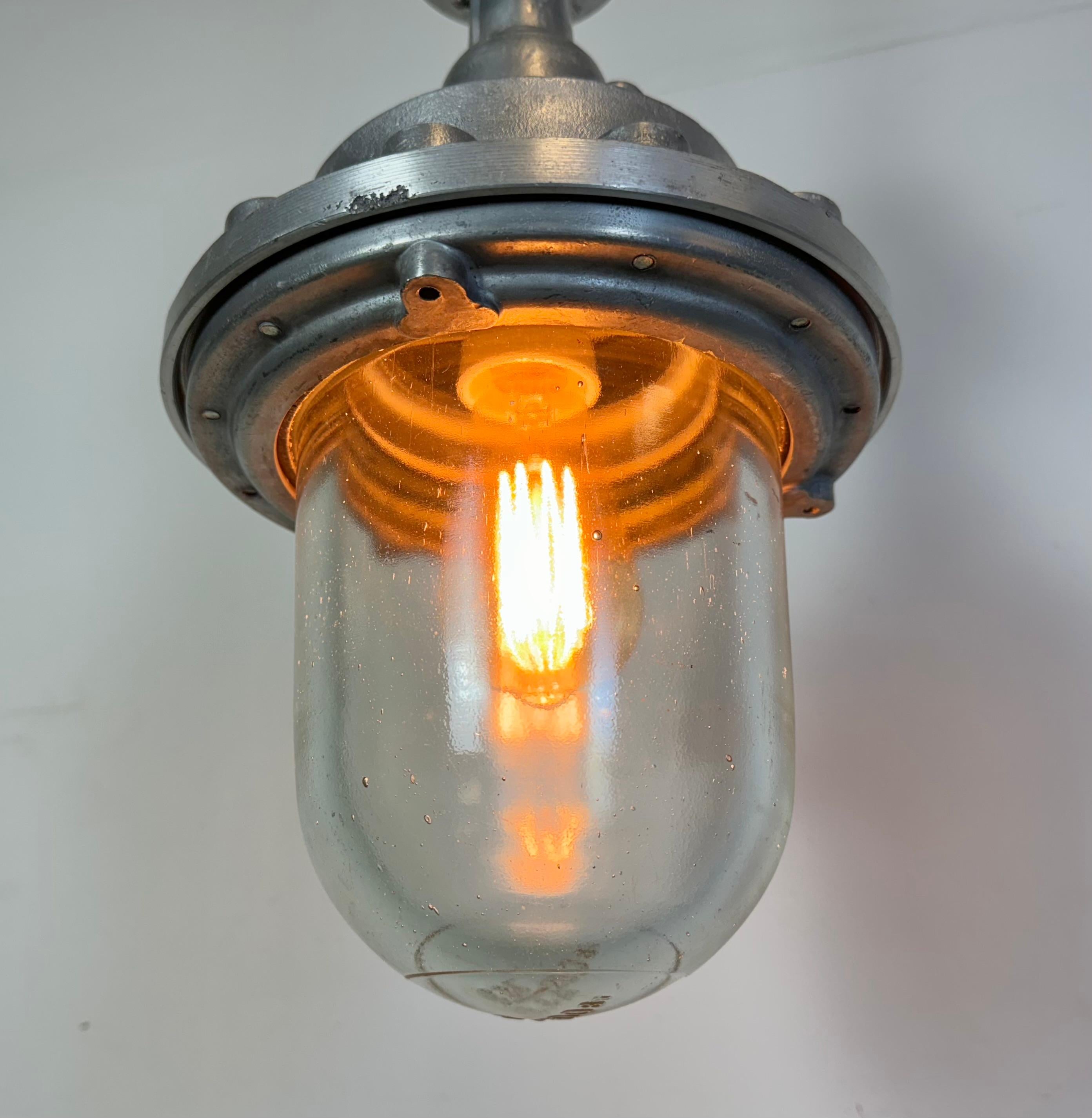 Industrial Soviet Aluminium Factory Pendant Lamp, 1960s For Sale 2