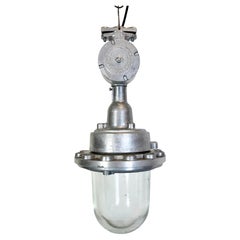 Lampe suspendue d'usine industrielle soviétique en aluminium, années 1960