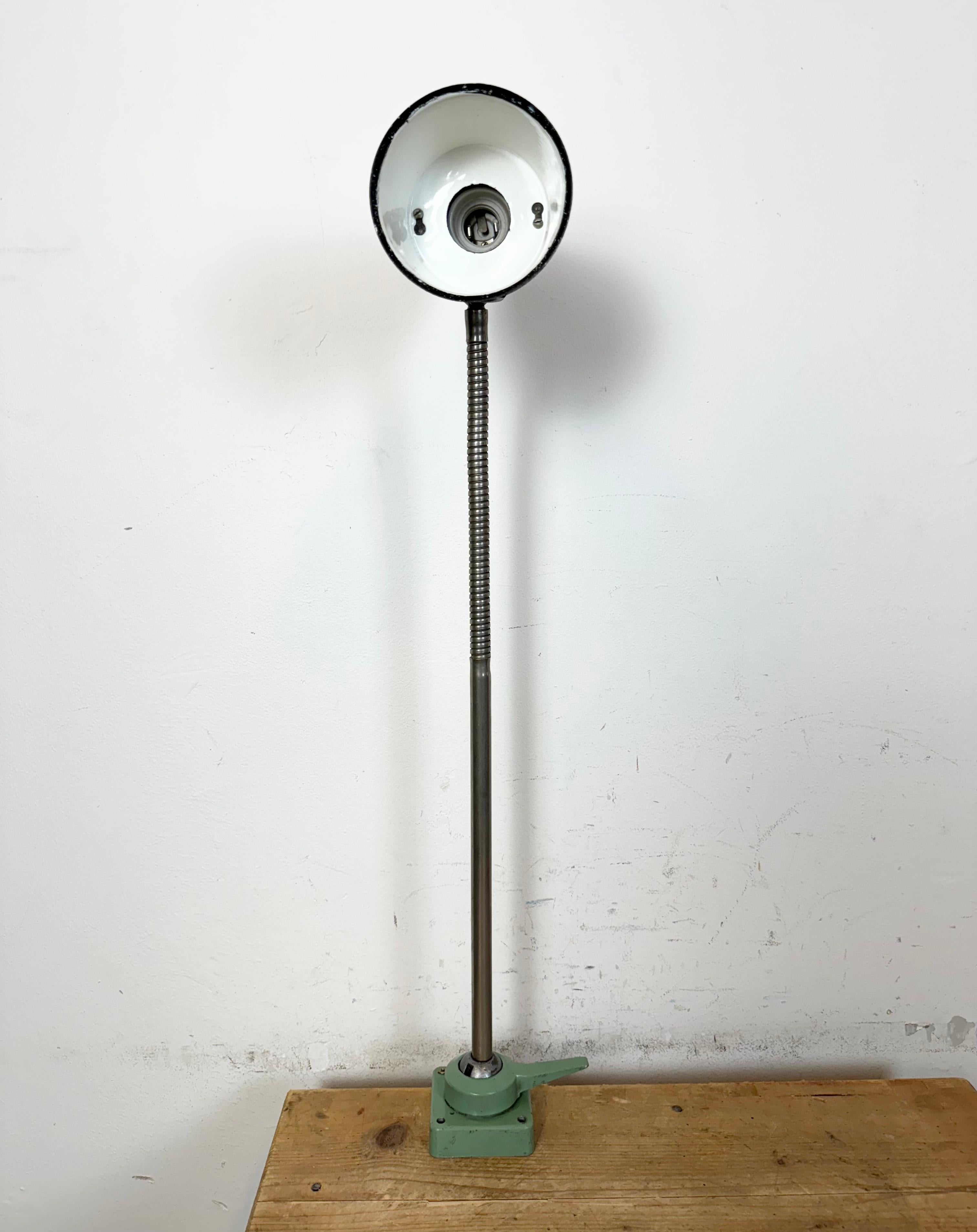 Industrial Soviet  Gooseneck Work Table Lamp, 1960s For Sale 8