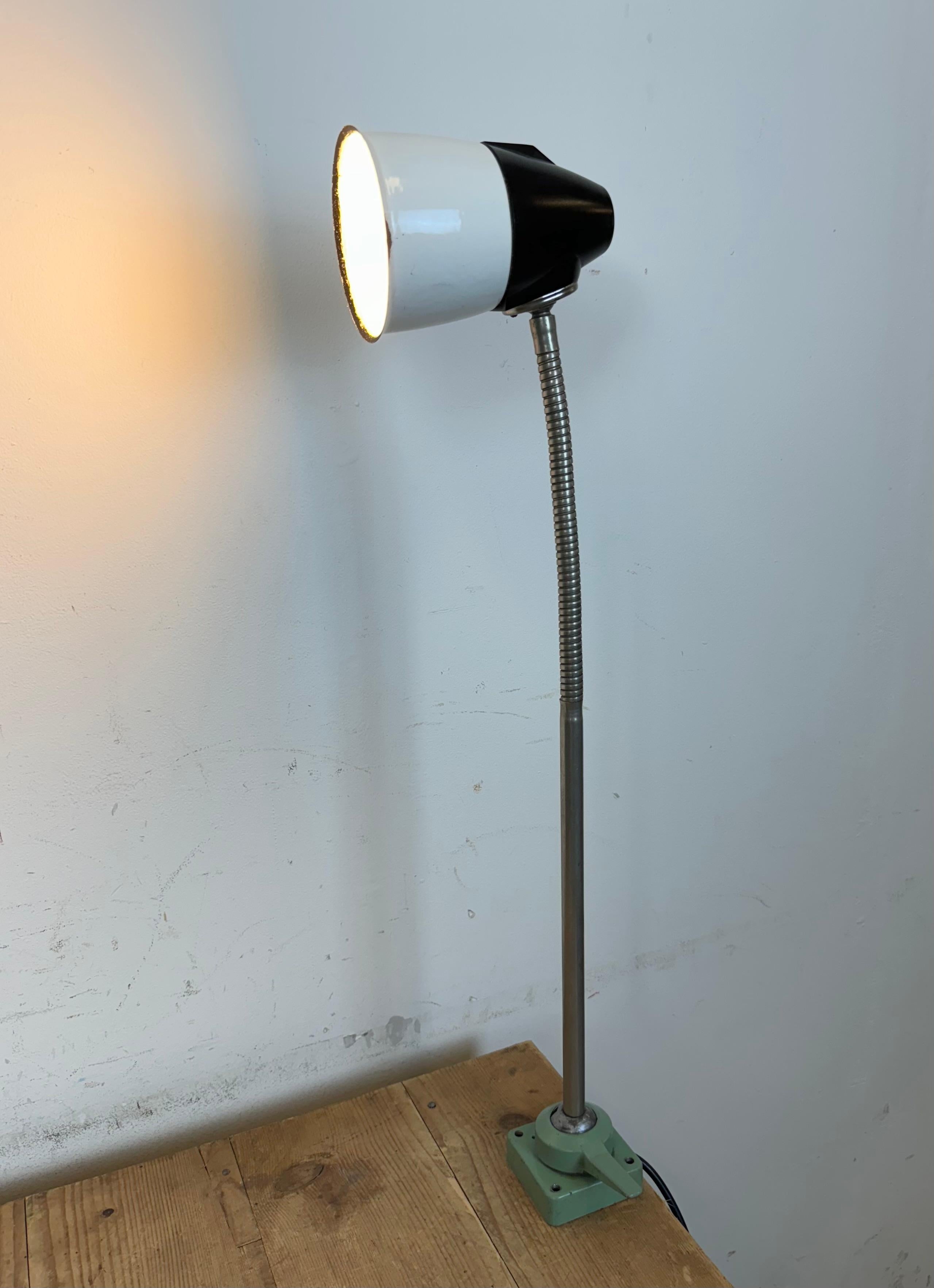 Industrial Soviet  Gooseneck Work Table Lamp, 1960s For Sale 11