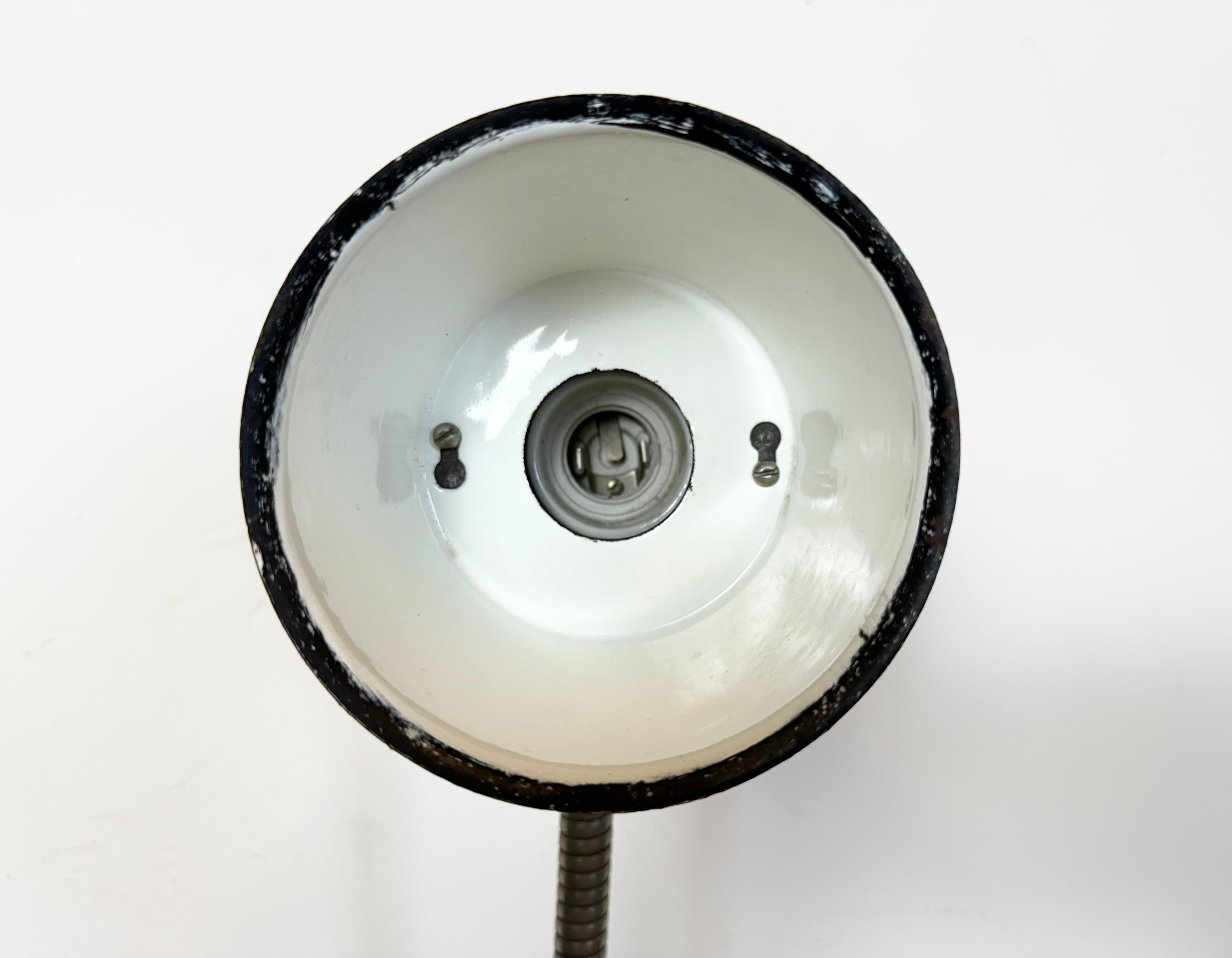 Industrial Soviet  Gooseneck Work Table Lamp, 1960s For Sale 13