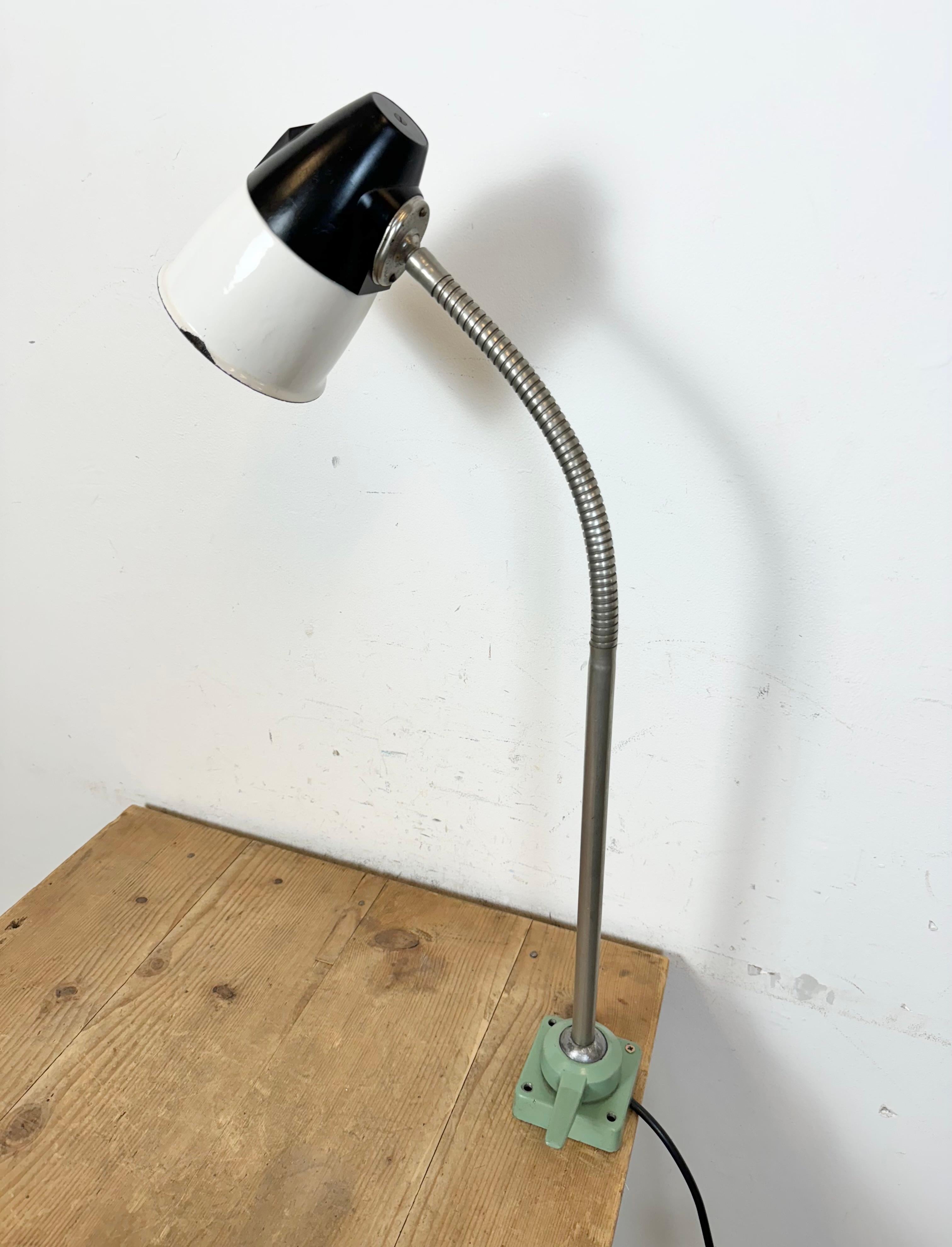 20th Century Industrial Soviet  Gooseneck Work Table Lamp, 1960s For Sale