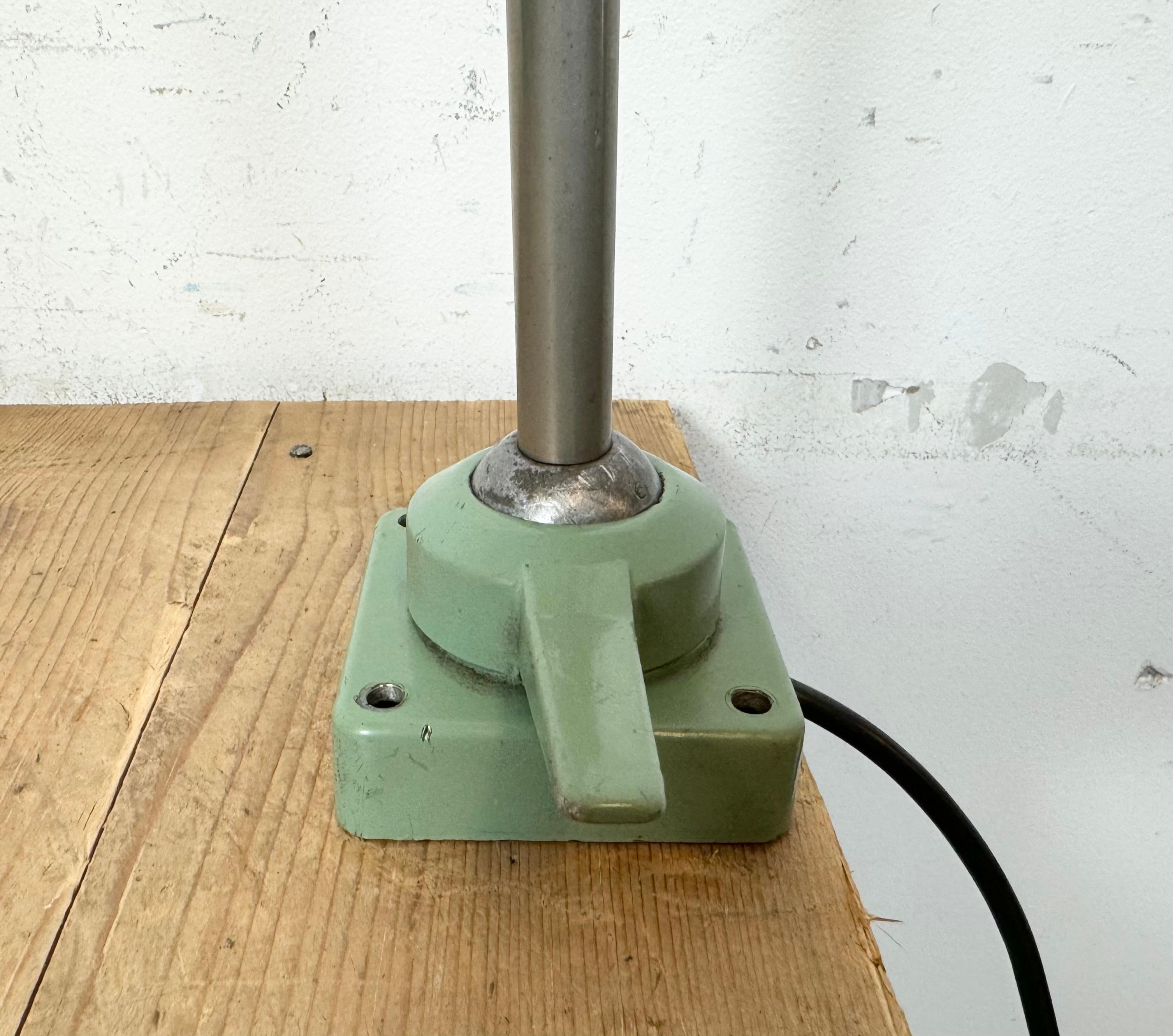 Enamel Industrial Soviet  Gooseneck Work Table Lamp, 1960s For Sale