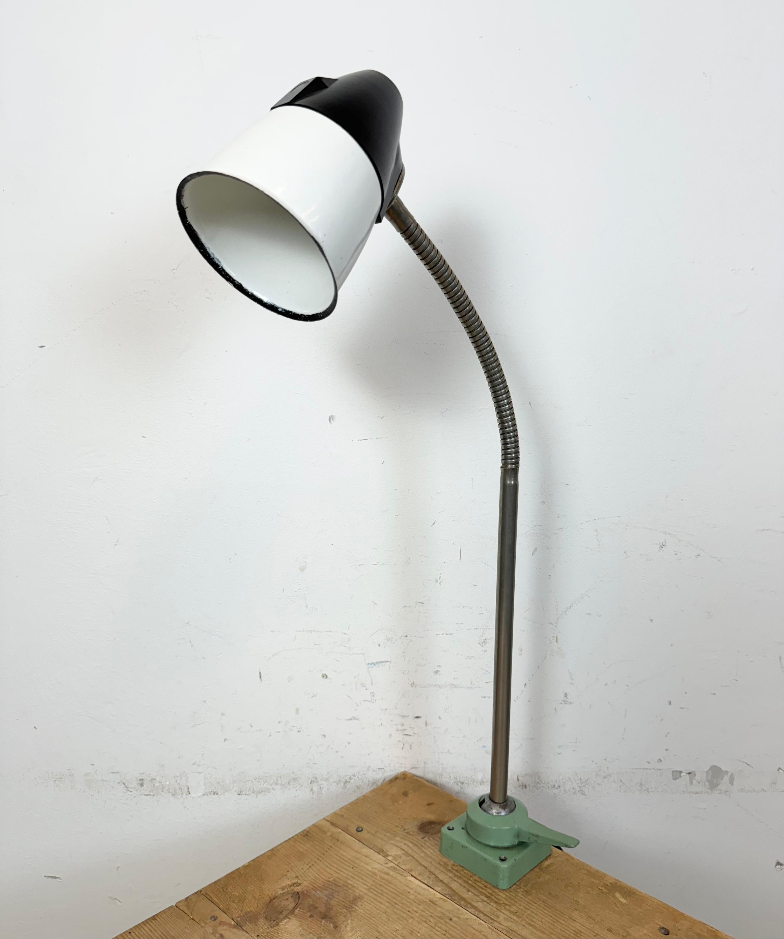 Industrial Soviet  Gooseneck Work Table Lamp, 1960s For Sale 3