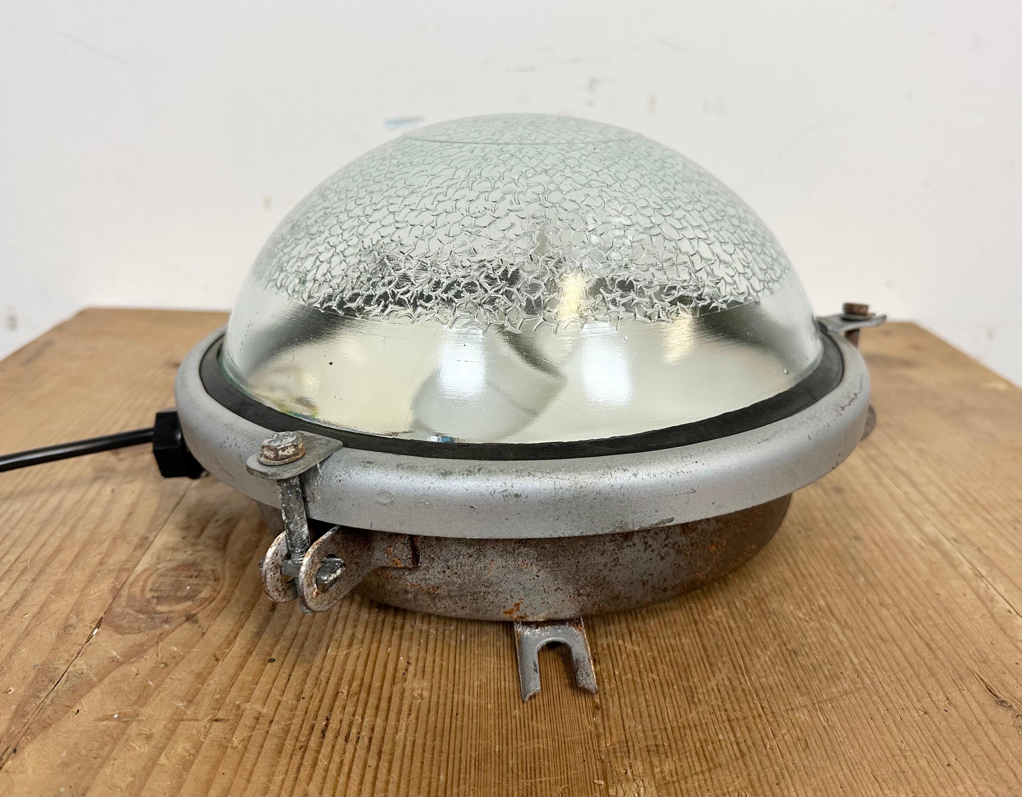 Late 20th Century Industrial Soviet Wall or Ceiling Light, 1970s For Sale