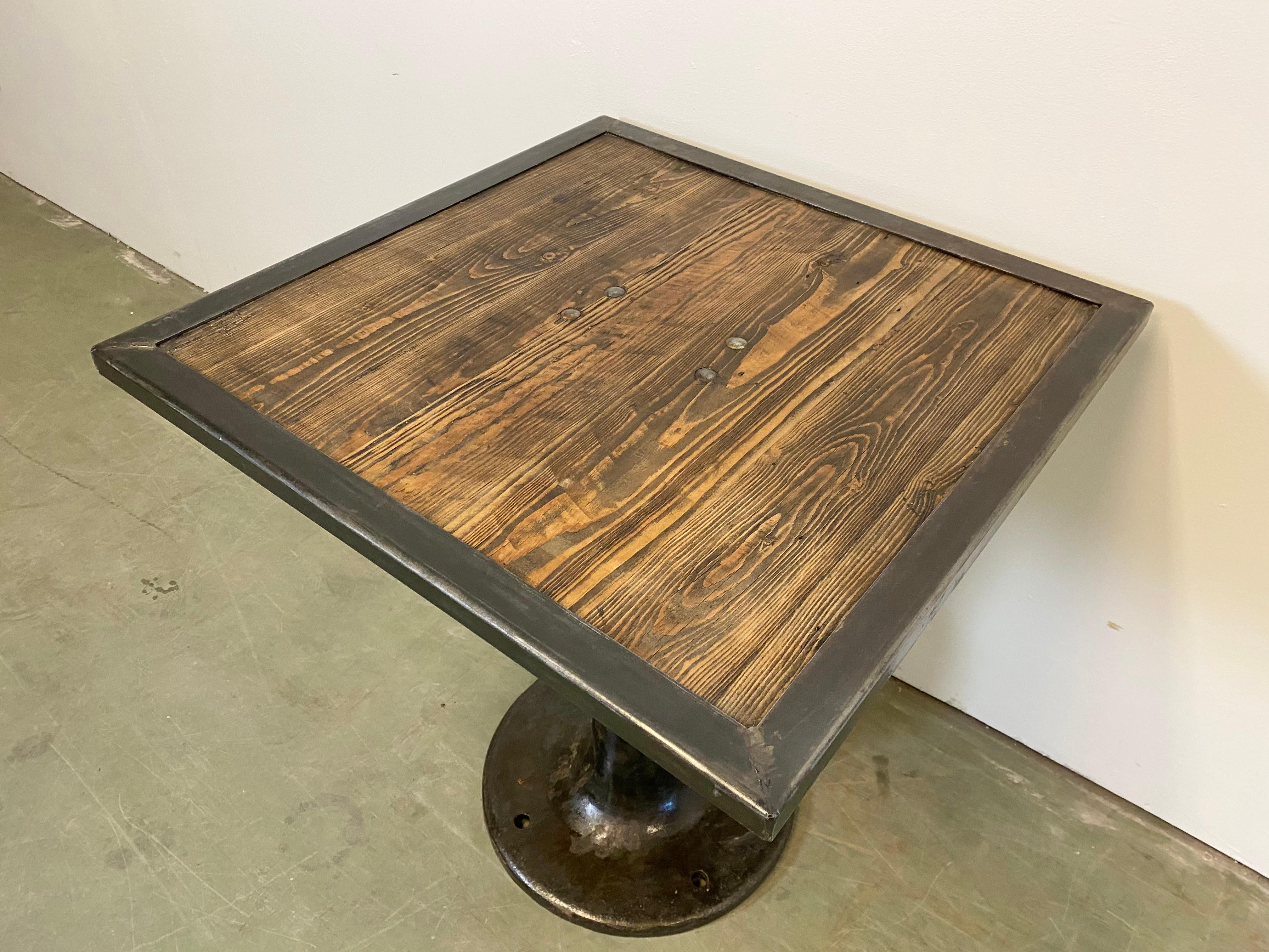 Industrial Square Coffee Table, 1960s 2
