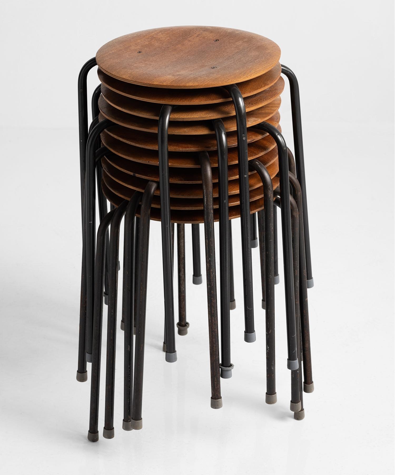 Mid-20th Century Industrial Stacking Stool, England, circa 1950