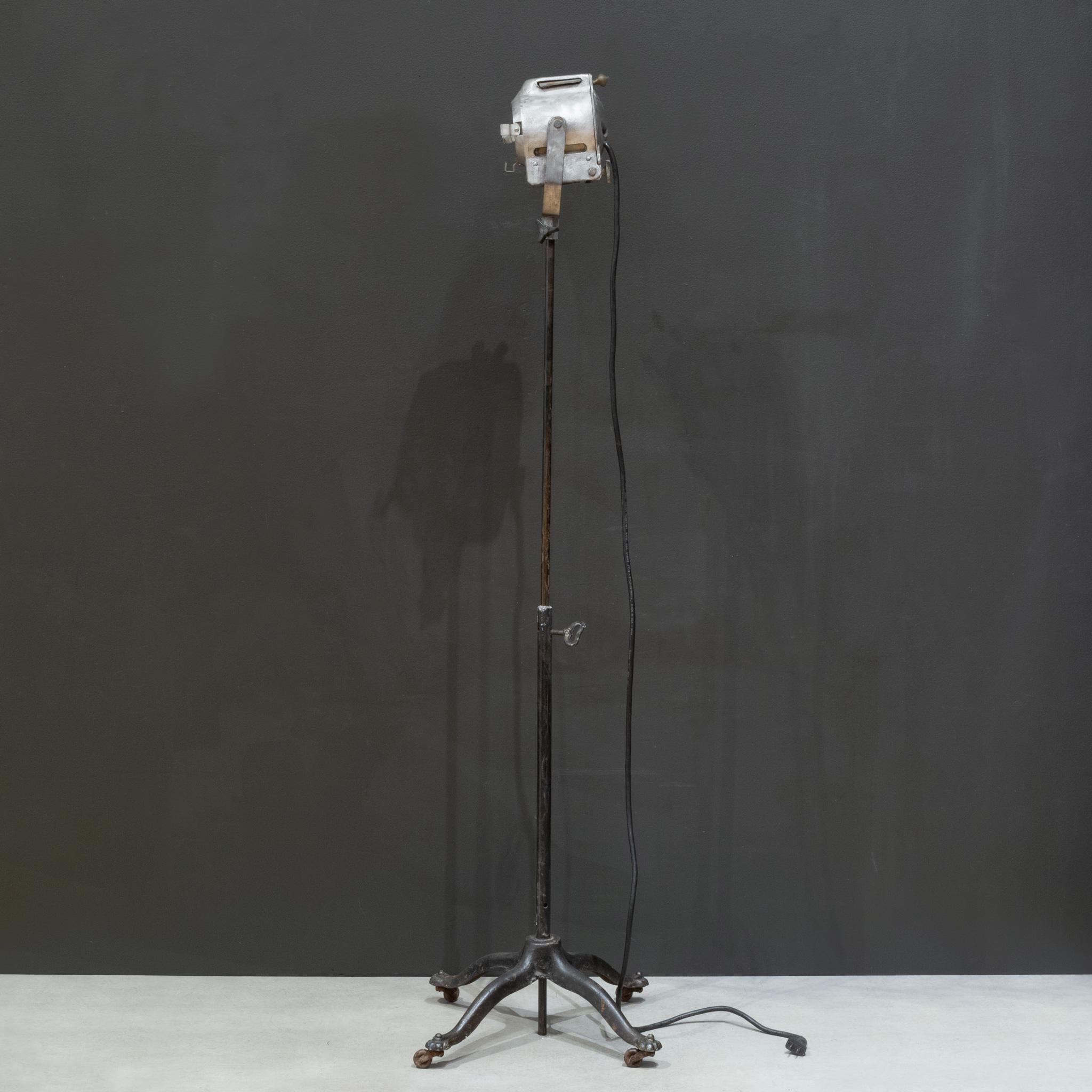Industrial Stage Light Floor Lamp c.1930-1960 (FREE SHIPPING) In Good Condition For Sale In San Francisco, CA