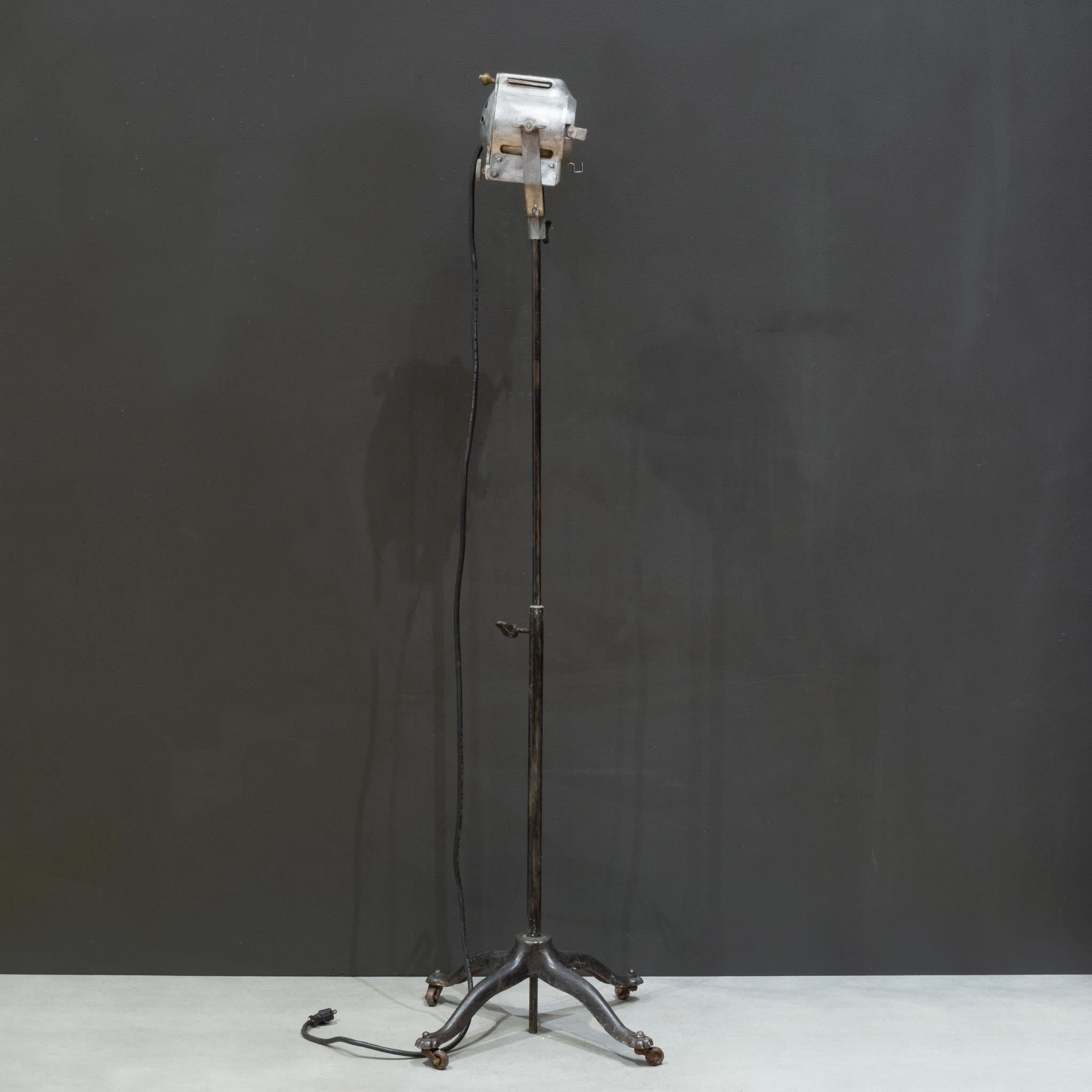 Steel Industrial Stage Light Floor Lamp c.1930-1960 (FREE SHIPPING) For Sale