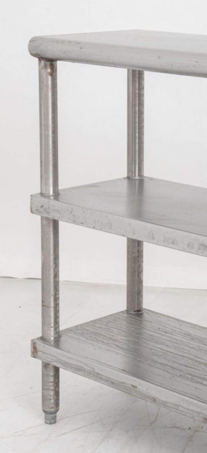 Industrial Stainless Steel 3-Tier Work Table For Sale at 1stDibs