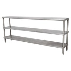 Used Industrial Stainless Steel 3-Tier Work Table
