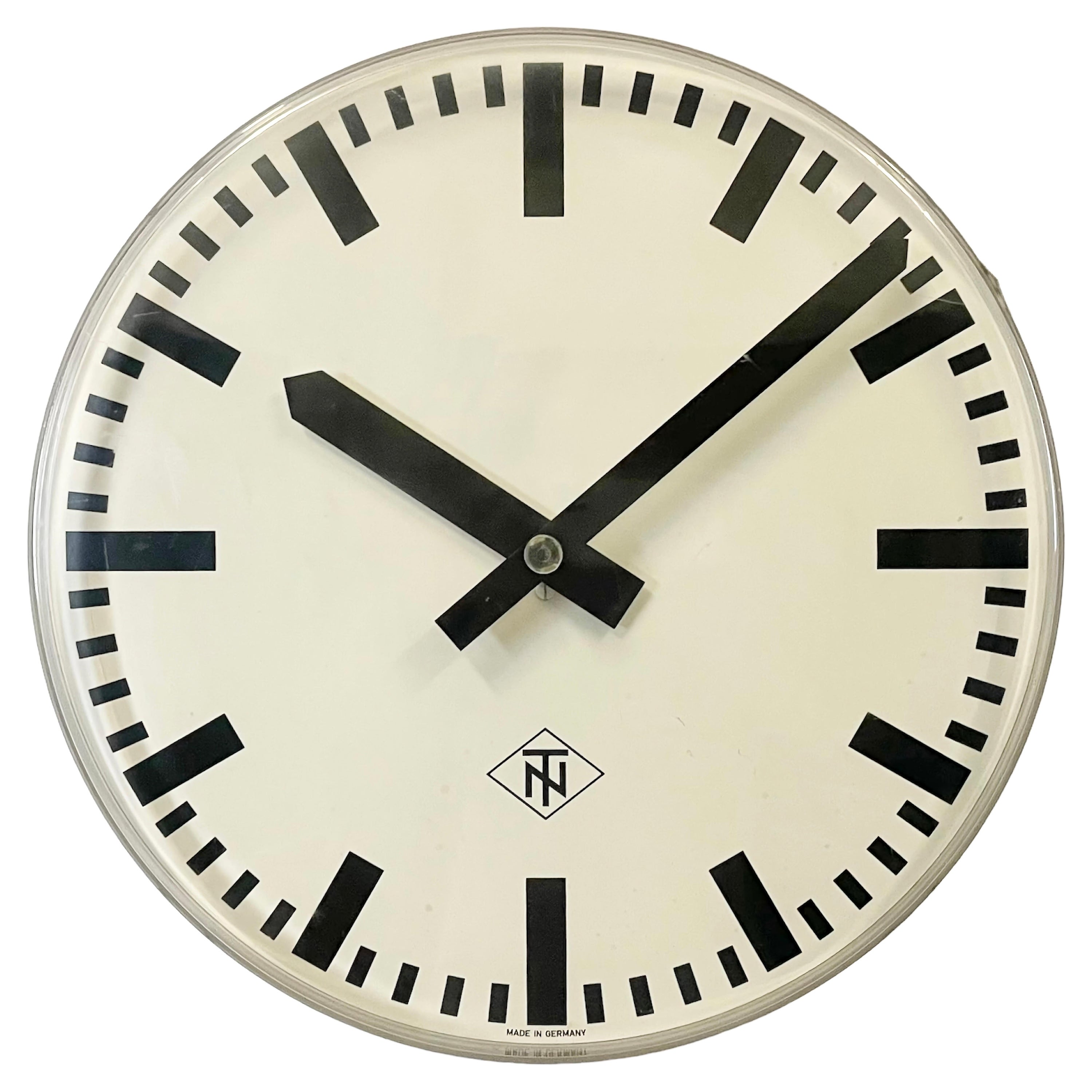Industrial Station Wall Clock from TN, 1960