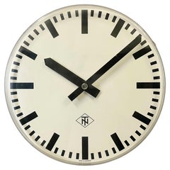 Industrial Station Wall Clock from TN, 1960