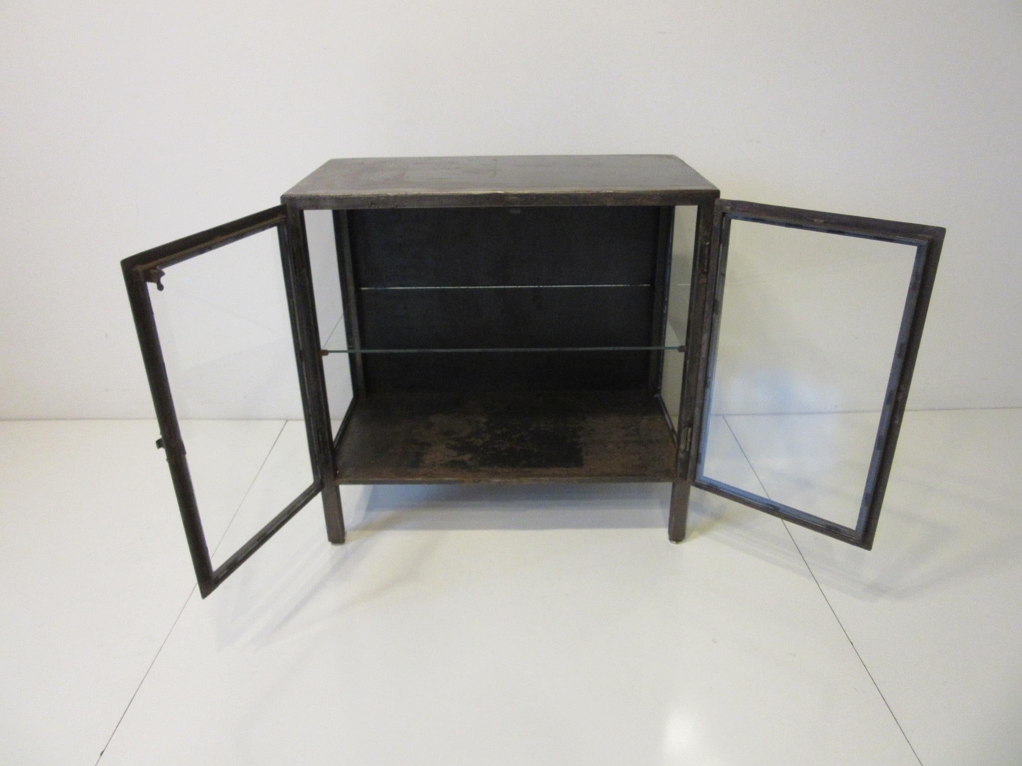 Industrial Steel and Glass Cabinet / Bookcase 5
