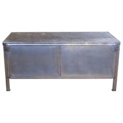 Vintage Industrial Steel Bench