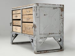 Industrial Steel Cabinet Original Paint Possible Kitchen Island or Work Table