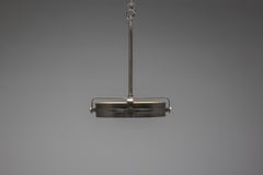 Lámpara de techo de acero industrial, posmoderna, araña, colgante, años 90