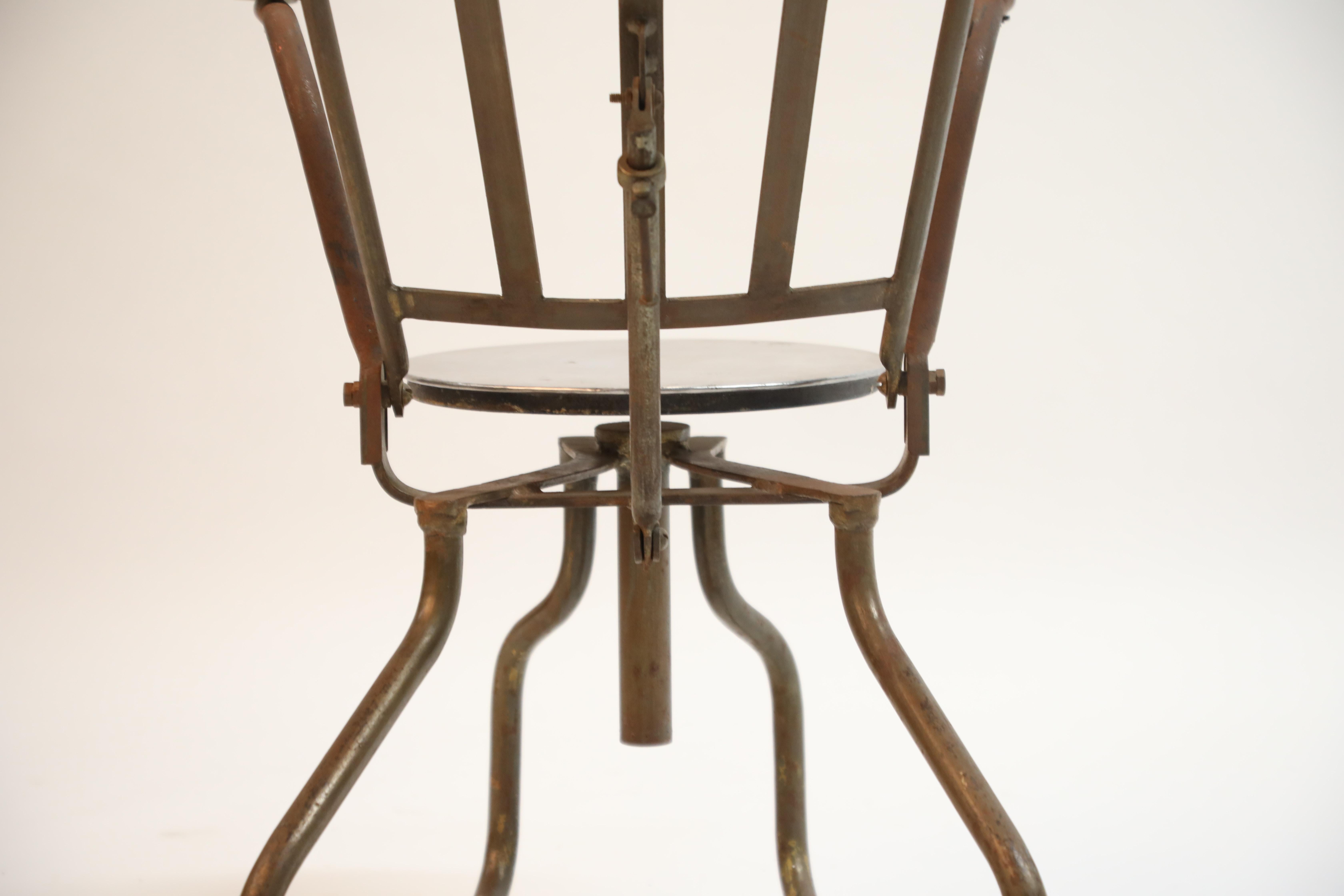 Industrial Steel Dentist Chair or Sculpture from Brazil, circa 1900s 10