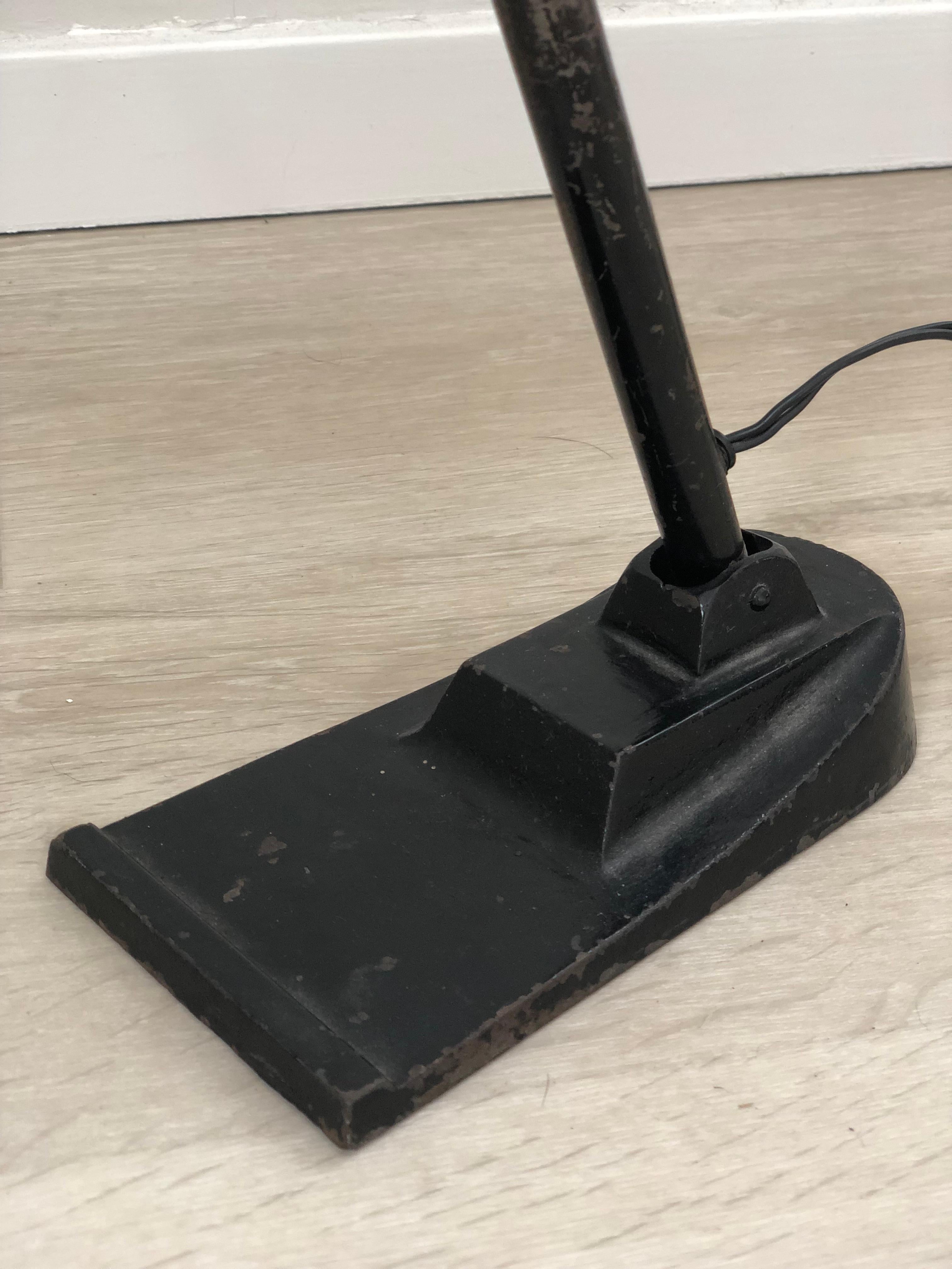 Mid-Century Modern Industrial Steel Desk Lamp 1940s United Kingdom For Sale