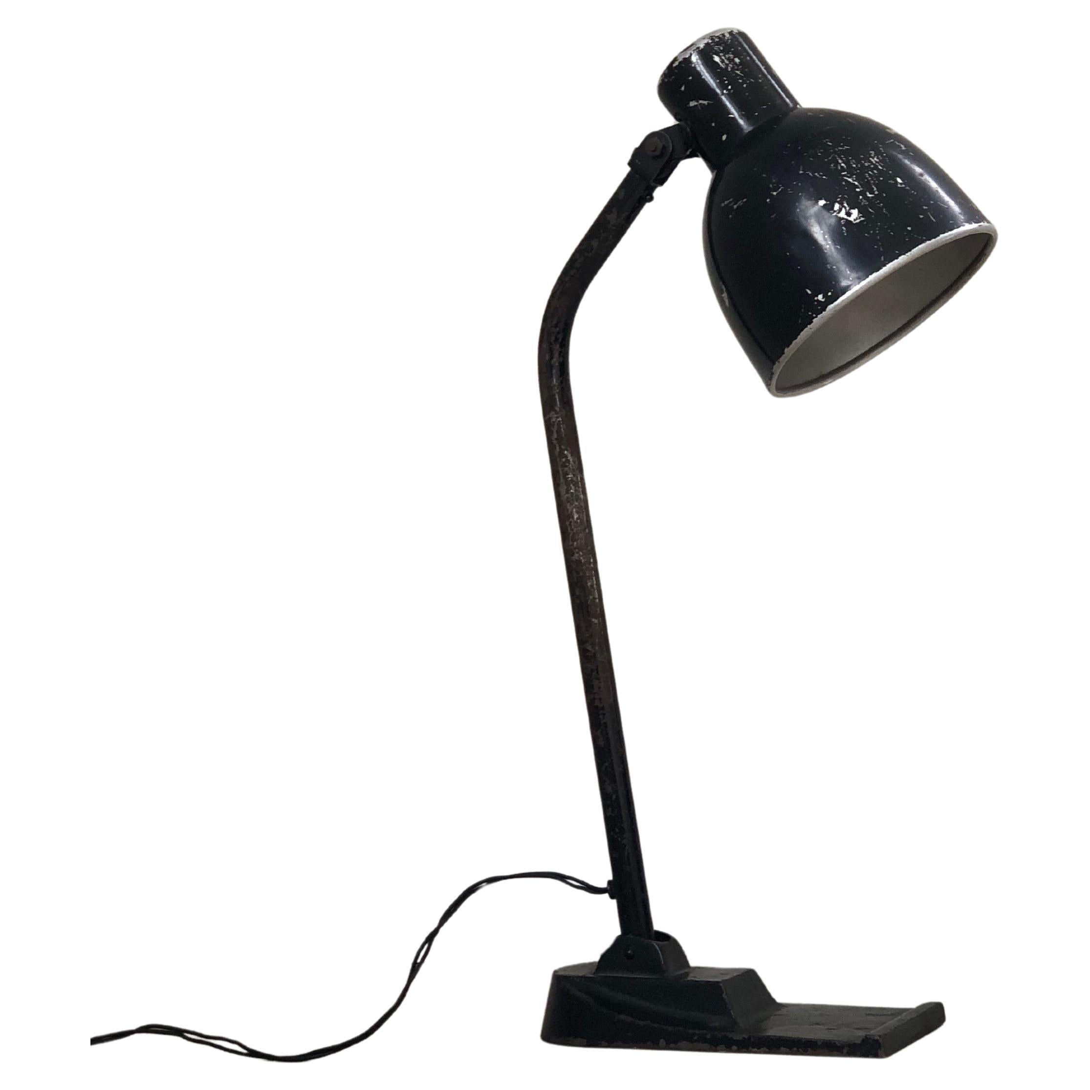 Industrial Steel Desk Lamp 1940s United Kingdom For Sale