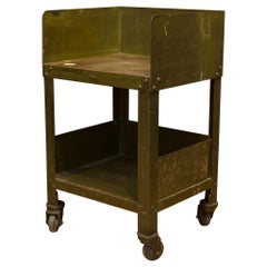 Used Industrial Steel Factory Trolley Cart, circa 1940-1950