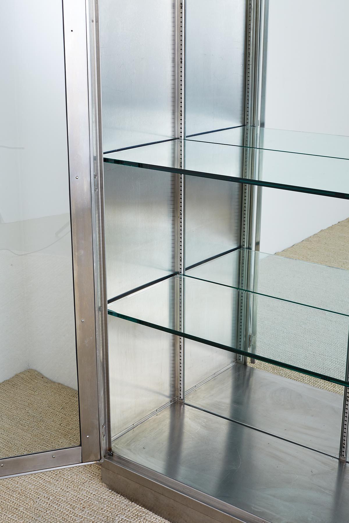Industrial Steel Glass Door Apothecary Display Cabinet 3