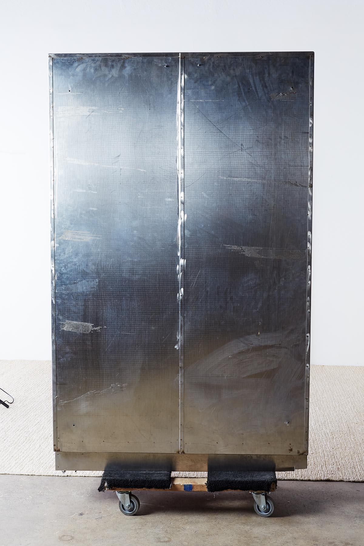 Industrial Steel Glass Door Apothecary Display Cabinet 10