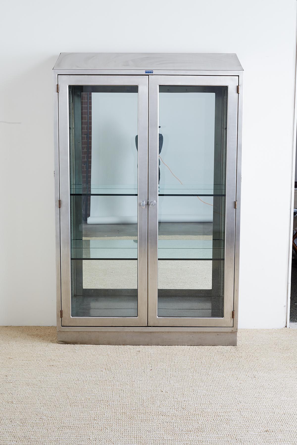 display shelf with glass door