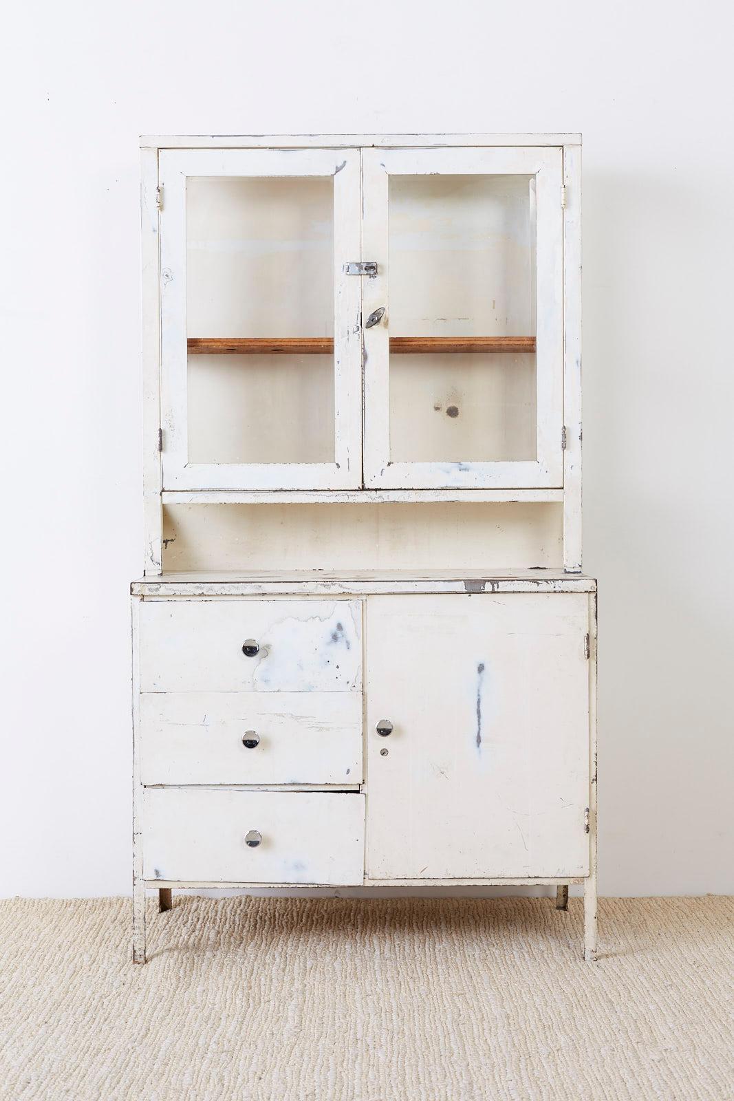 American Industrial Steel Naval Apothecary Medical Cabinet