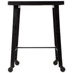 Antique Industrial Steel Rolling Table from USA