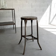 Industrial Steel Shop Stool by Toledo Metal Furniture Co
